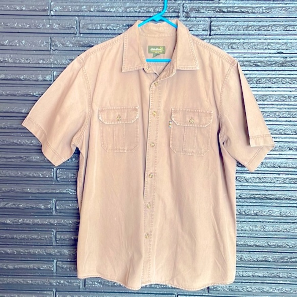 Eddie Bauer fishing or Camp Shirt - light browns
